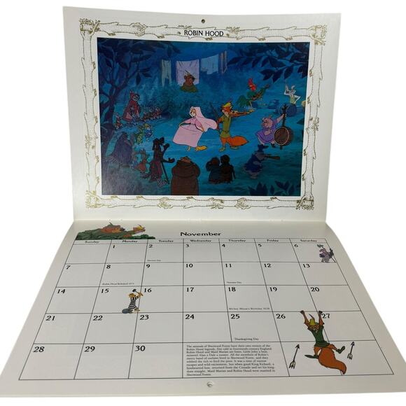 Walt Disney Classics 1982 Calendar Peter Pan Cinderella Jungle Book Winnie Pooh - Picture 8 of 10